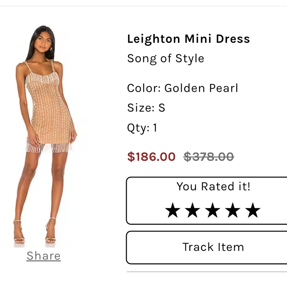 Leighton mini dress song of style